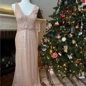 Vera Wang Blush Sequin Dress
